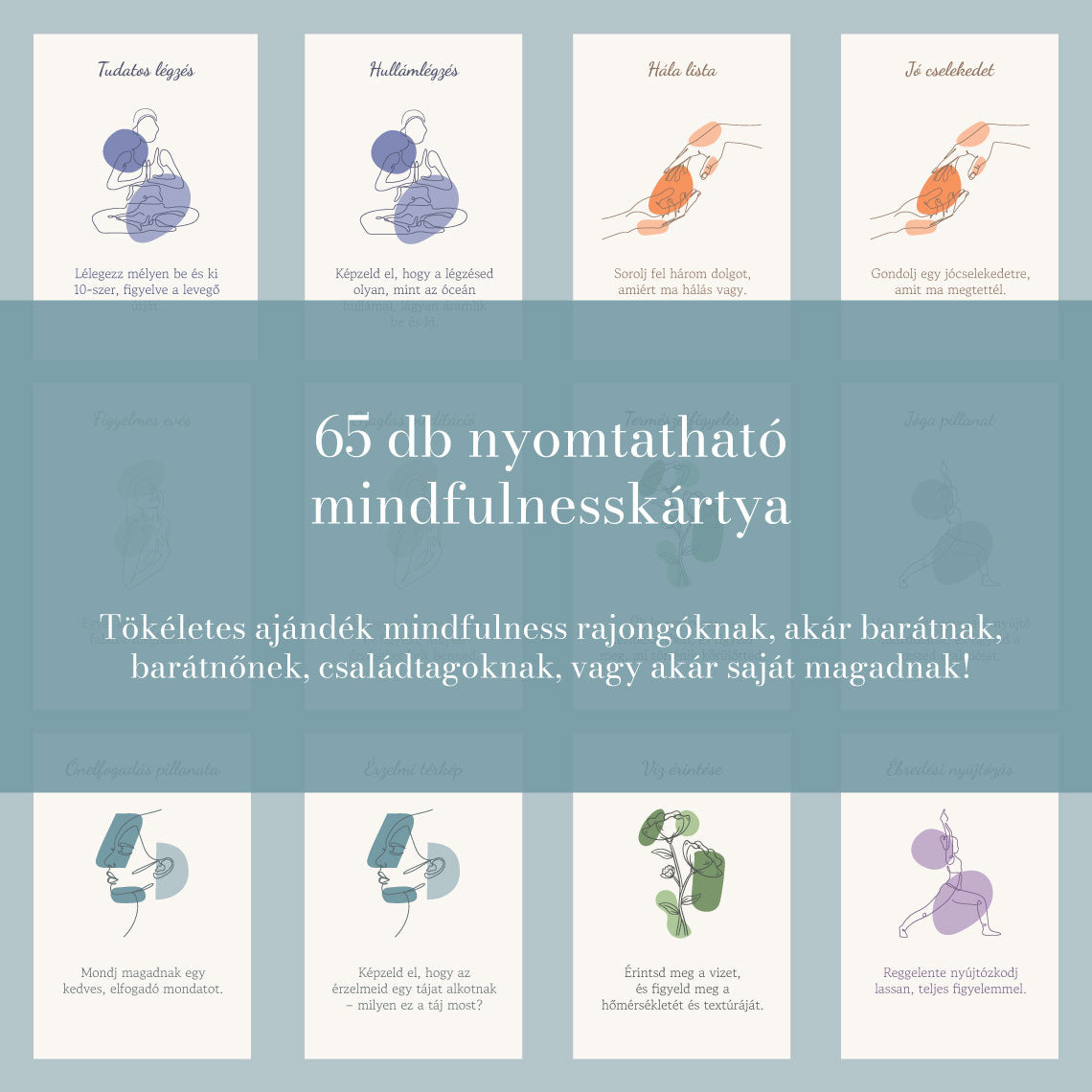 65 db-os Mindfulness Kártyacsomag – Út a belső békédhez